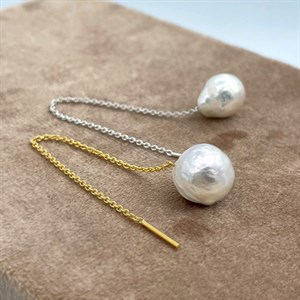 Ohrringketten in Vergoldet mit Perle von Heiring | 29-9-72FG